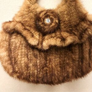 Real Mink Bag Mid size in new condition!!!